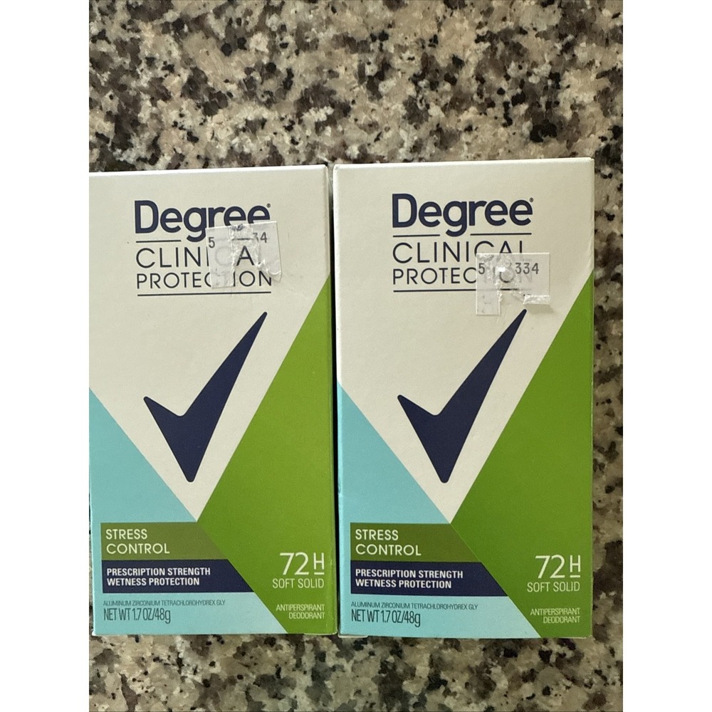 Degree Clinical Protection Antiperspirant Stress Control 1.7oz 2 Pack New